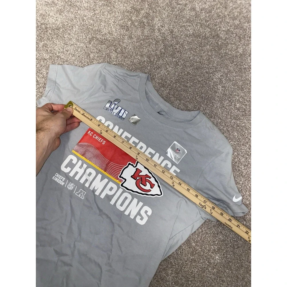 Kansas City Chiefs Nike Tee Conference Champions Gray Men M‎ Chiefs Kingdom NFL